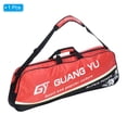 thumbnail image 3 of Uxcell 3 Racquet Waterproof Tennis Badminton Racket Bag Carrying Bag with Shoulder Strap, Red, 3 of 8