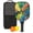 Black-4, variant on Pickleball Paddles Set Of 1, Fiberglass Surface, Tropical Leaf Print, 1 Paddle, 2 Balls & Bag
