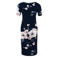 thumbnail image 6 of Taqqpue Women's Maternity Dress Short Sleeve Crew Neck Bodycon Wedding Guest Pregnancy Dresses Printed Fitted Stretch Maternity Clothes Summer Boho Baby Shower Photoshoot, 6 of 6