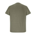 thumbnail image 4 of WREESH Men's Solid Henley Shirts Short Sleeve Shirt with Turndown Collar for a Classic Business Casual Style Olive Green, 4 of 6