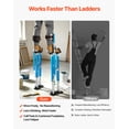 thumbnail image 6 of VEVOR Drywall Stilts, 24.2–40.3 Inch Adjustable Aluminum Painter Stilts, 228 lbs Load Capacity, Non-Slip Rubber Feet, Dual Spring Shock Absorption, Comfortable Leg Straps for Painting,Decoration,Blue, 6 of 9