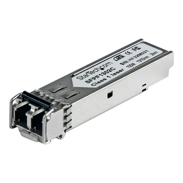 StarTech.com Cisco GLC-FE-100FX Compatible SFP Module, 100BASE-FX, 100Mbps Multimode Fiber MMF Optic Transceiver, 100 Mbps, LC Connector, 2km, 1310nm, DDM, Cisco ASR920, IE2000, IE4000 - Lifetime Warranty (SFPF1302C) - SFP (mini-GBIC) transceiver module - 100Mb LAN - 100Base-FX - LC multi-mode - up to 1.2 miles - 1310 nm