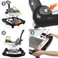 thumbnail image 4 of HAOUUCYIN 4-in-1 Baby Walker, Music Activity Push Walker with Wheel, Foldable and Height Adjustable, Black, 4 of 9