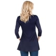 thumbnail image 4 of 24seven Comfort Apparel Three Quarter Sleeve V-Neck Maternity Tunic Top, 4 of 4