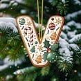 thumbnail image 2 of SDNall Christmas Tree Decorations, Christmas Tree Decoration 2D Acrylic Decoration Letter Pendant with 26 Letters Christmas Hanging Decoration Diy Crafts Christmas Home Decoration, 2 of 5
