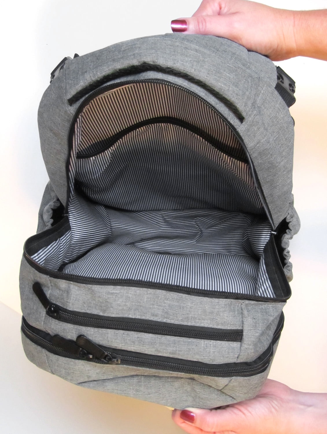 Backpack Diaper Bag with Matching Changing Pad - Gray