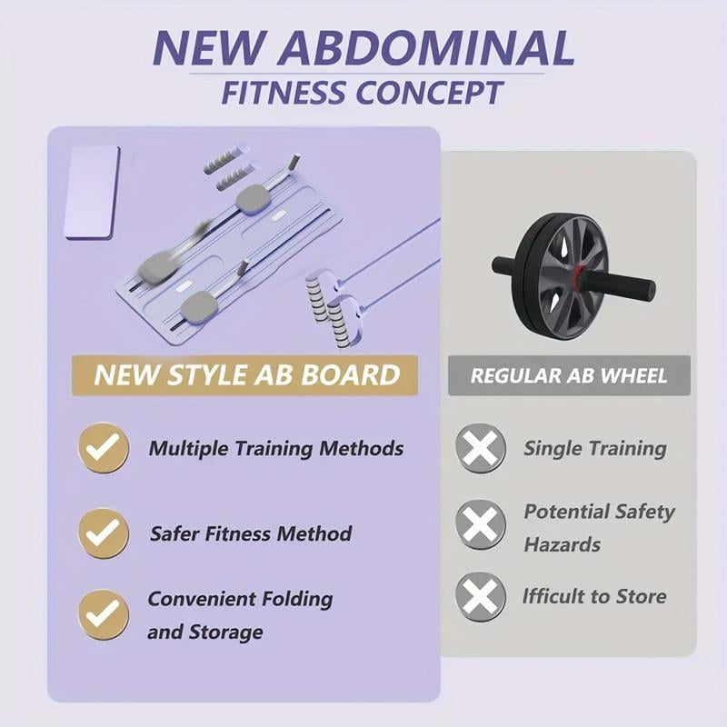 Multifunctional Yoga & Fitness Board with Resistance Bands, Foldable Compact Design, 1 Piece