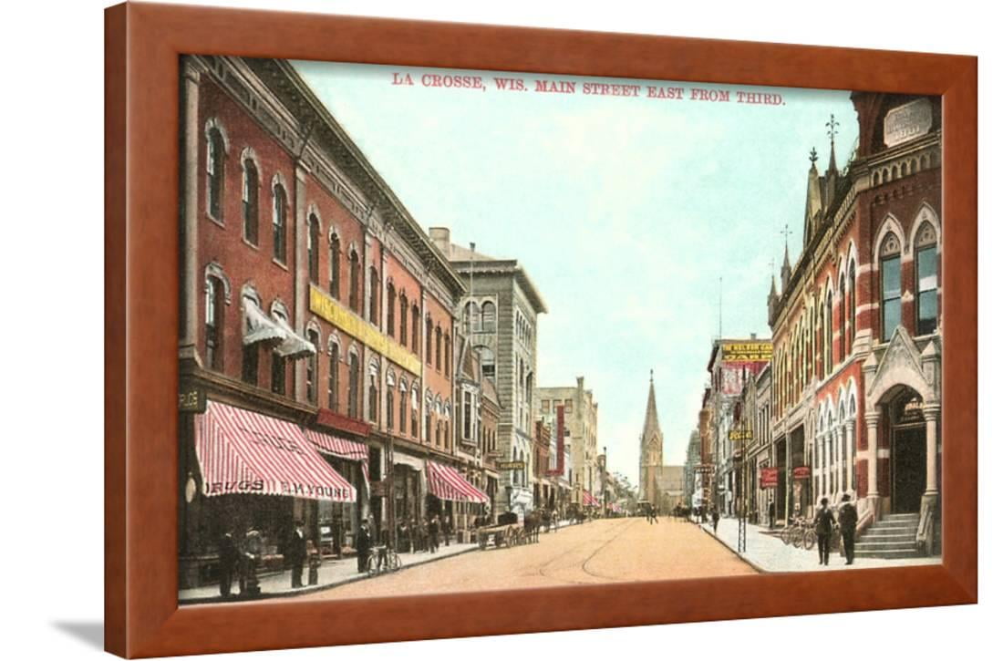 Main Street La Crosse Wisconsin Framed Print Wall Art Com