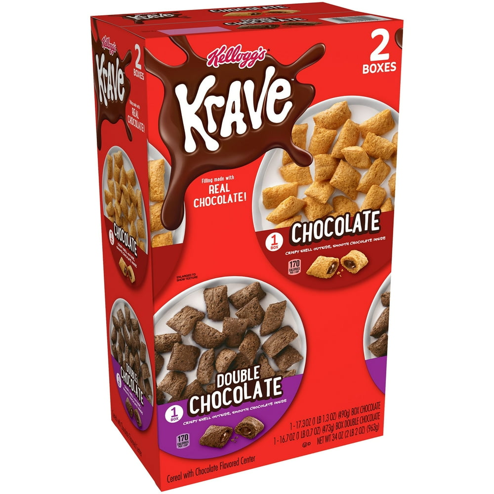 Kellogg's Krave Cereal 2 Flavors 34oz