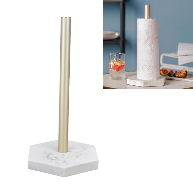 Soporte para rollo de toalla ANGGREK estante de papel de cocina multifuncional duradero mármol de simulación para cocina
