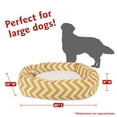 thumbnail image 3 of Majestic Pet Sherpa Chevron Bagel Pet Bed for Dogs, Calming Dog Bed Washable, Large, Yellow, 3 of 5
