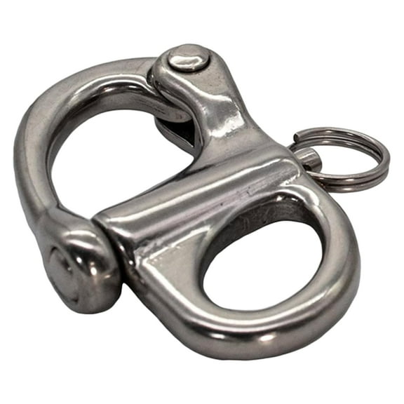 MARINE CITY 316 Grade Stainless Steel Fixed Bail Snap Shackle with Quick Release Pin for Boats - Sailboats Pack of 1