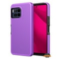 thumbnail image 2 of Xpression Phone Case For TCL K33 5G Dual Layer Slim & Tough Hybrid Shockproof Heavy Duty TPU Matte with Textured Rugged Shell Protection Cover, Purple, 2 of 9