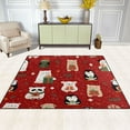 thumbnail image 3 of 80x58in Area Rug Machine Washable Floor Mats Skid-Resistant Backing Carpet for Home Kitchen Bedroom Cute Christmas Animals, 3 of 7