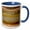 Blue/White, variant on 3drose, Sulphur Caldron, Yellowstone Np, Wyoming, Usa - Us51 Pox0125 - Pete Oxford, 11oz Two-tone Black Mug