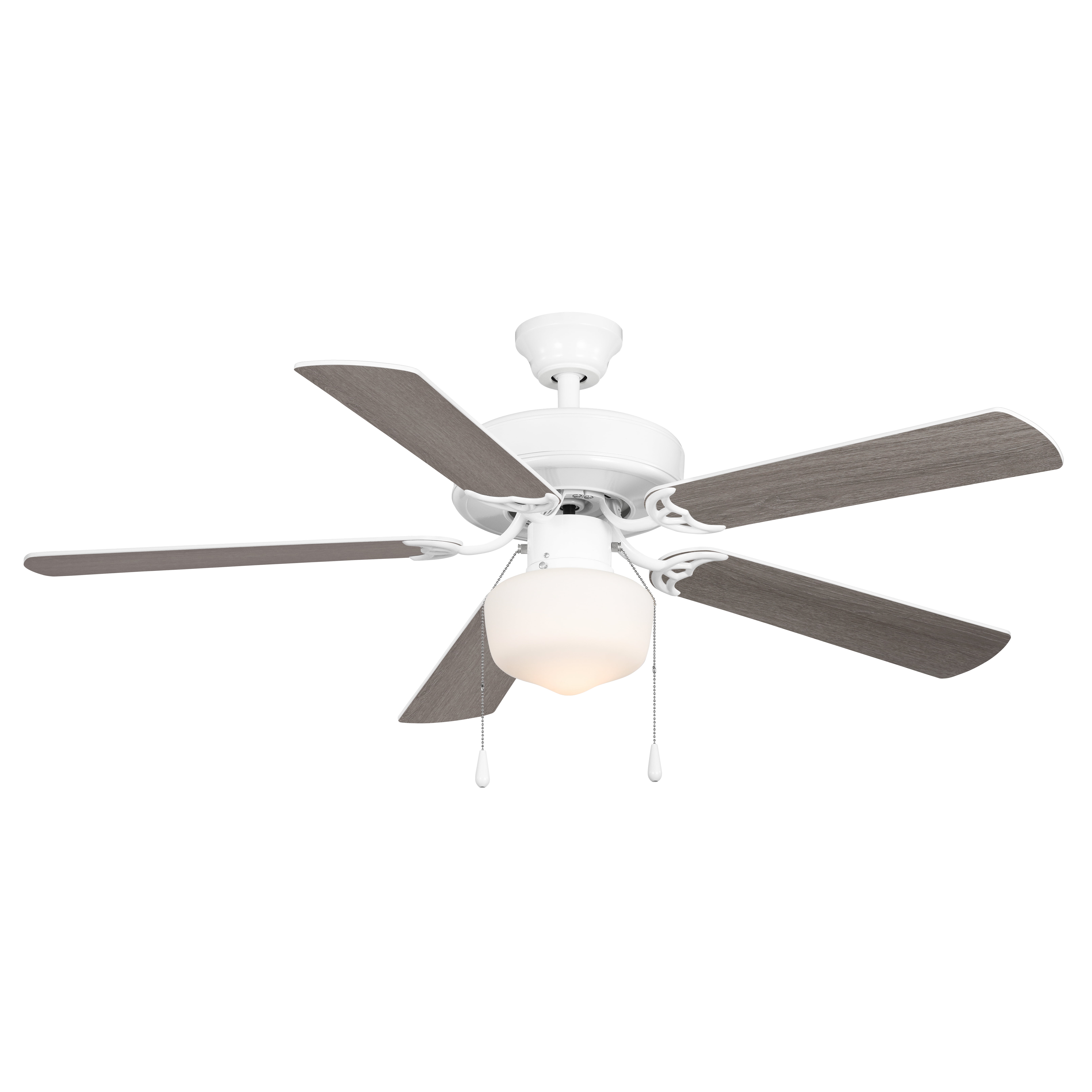 Mainstays 52 in Indoor Downrod Ceiling Fan with Light, White