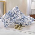 thumbnail image 2 of Waterproof Throw Pillow Covers Set of 2, 20x12 Inch Blue Garden Retro Decorative Pillowcases Outdoor Pillow Slip Cushion Covers Set for Couch Tent Modern Art Building Tree Boat, 2 of 7