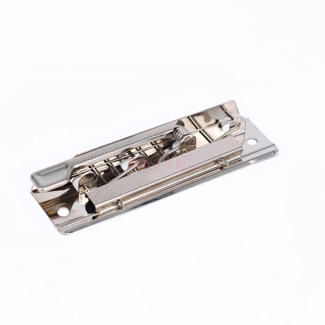 Shisuyan 10pcs Silver High-Grip Lever File Clips Heavy-Duty Metal Document Clamp with Adjustable Grip Spring-Loaded Clipboard Foldback Clips for Office School Home