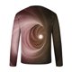 thumbnail image 4 of Blusas y camisas de manga larga con cuello redondo para hombre, blusa informal de manga larga con cuello redondo y estampado de rayas, blusa de poliéster para hombre, 4 of 5