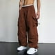 thumbnail image 4 of Pantalones cargo deportivos de cintura informal para hombre - Bolsillo tejido con cordón - Ropa urbana para todas las estaciones, 4 of 8