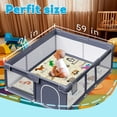 thumbnail image 4 of FUGWU Baby Play Mat for Floor, Fits 71x59 Playpen, Non-Slip & Soft Crawling Mat for Infants(Beige Animal), 4 of 7