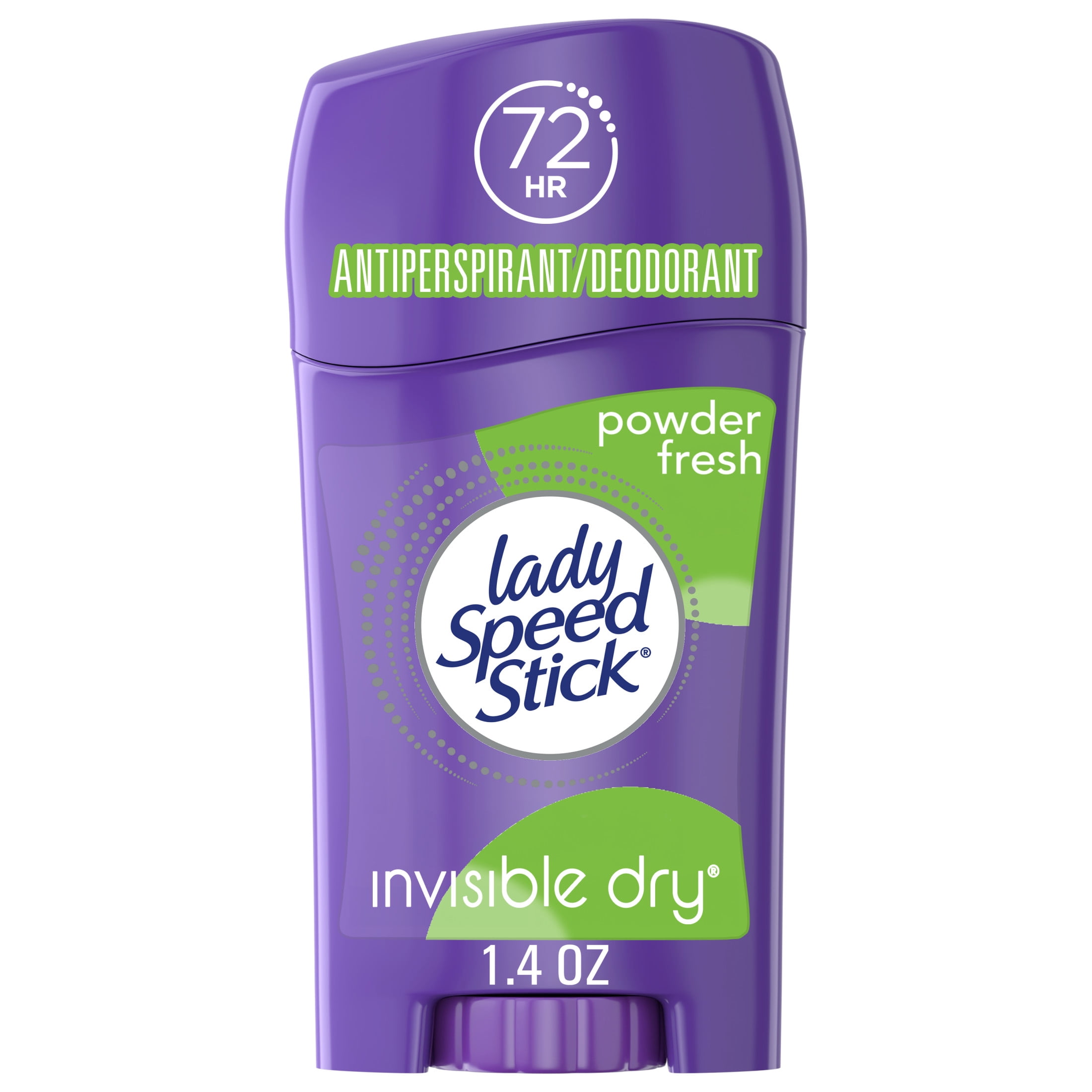 (6 pack) Lady Speed Stick Antiperspirant Deodorant for Women, Powder Fresh Scent, 1.4 oz Stick