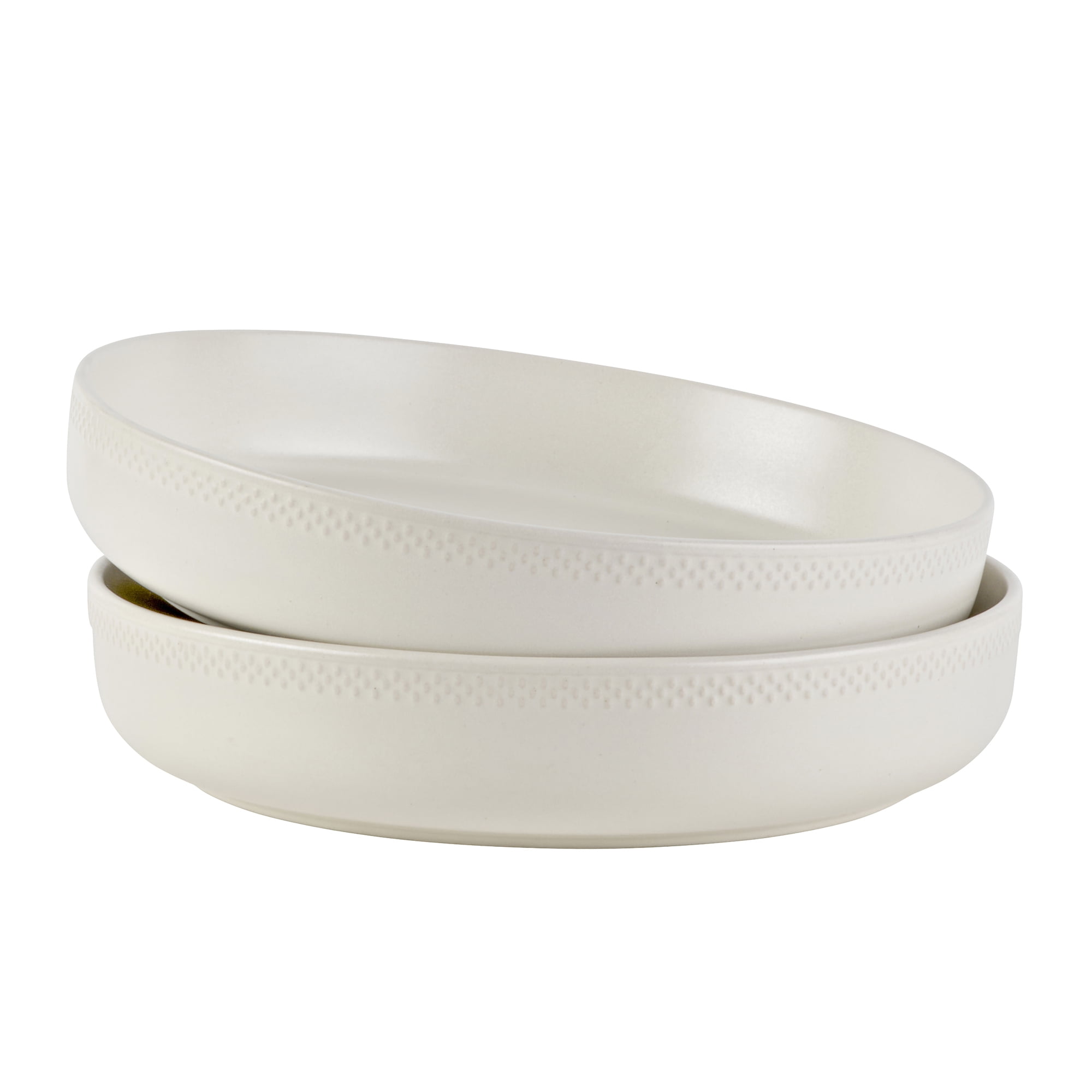 BTFL MODERN DOTS S4 PASTA BWL WHT RM WM