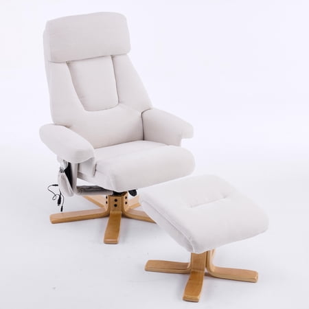 beige fabric upholstered heated massage product