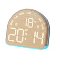 thumbnail image 4 of Reloj despertador con pantalla digital, decoración multifuncional, adorno de regalo con hora y temperatura, reloj de escritorio digital para mesa. Amarillo, 4 of 8