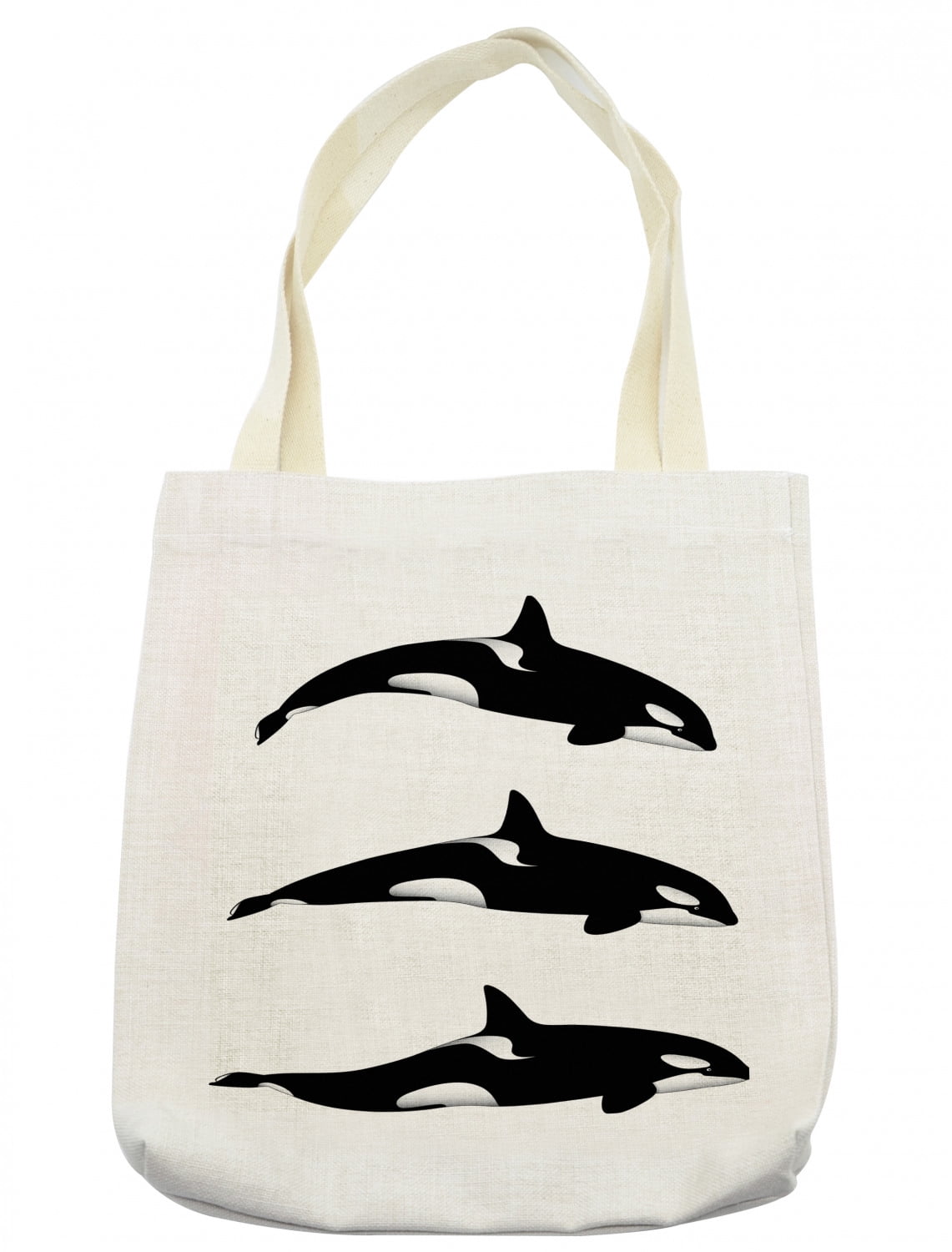 Ambesonne Animal Concept Tote Bag Reusable Linen Sack Shopping Books Beach 