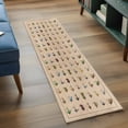 thumbnail image 3 of Runner Rug 2 x 6 Ft, Ocean Fishhooks Washable Non-Slip Floor Mat for Kitchen Hallway/Entryway, Vintage Coastal Fishing Pattern Brown Long Kitchen Runner Area Rugs for Living Room, Low-Profile, 3 of 8