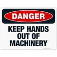 thumbnail image 1 of Keep Hands Out Of Machinery Sign, OSHA Danger Sign, 18x24 Corrugated Plastic, 1 of 1
