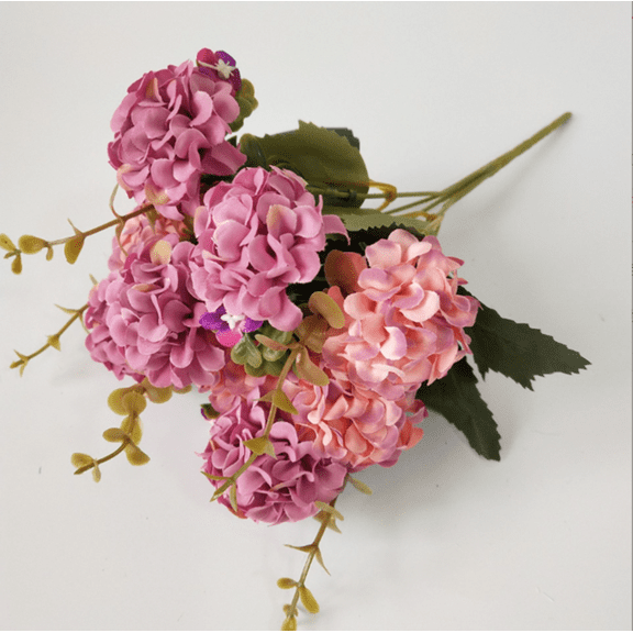 Namzi 3Pcs Hydrangea Artificial Flowers, Fake flowers, Flores Artificiales Para, Wedding Decor, Pink Purple
