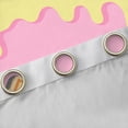 thumbnail image 4 of Manfei Waffle Cone Sprinkle Print Kitchen Curtains,Drip Art Black Out Curtains Pack of 2 (42x63 Each), 4 of 6