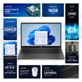 thumbnail image 2 of Laptop HP 250 G10 Intel Core i3 N305 16GB 256GB SSD 15.6" W11 Teclado Español Mouse DXT Ideal para Estudiante y Oficina, 2 of 5