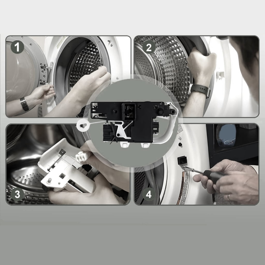Heavy Duty Washing Machine Door Mechanism ABS Materials Easy Installation Front Load Washer Door Latches Assembly