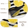 thumbnail image 6 of Yellow Lemon Area Rugs 4'x6', Washable Small Throw Rugs for Office Bathroom, Summer Botanical Fruits Black White Stripes Indoor Outdoor Rug Non-Slip Low Pile Carpet Runner Reversible Floor Mats, 6 of 8