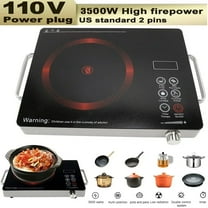Soapow 3500W Electric Ceramic Stove Infrared Burner Induction Cooker Hot Plate Home Cooktop Cooking Furnace 110V US, Black