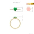 thumbnail image 4 of ANGARA Natural 3-Prong-Set Heart Emerald Ring With Diamond Accents in 14K Yellow Gold for Women (Size-6mm) | May Birthstone, Birthday, Anniversary, Jewelry Gift for Women | Natural Emerald Ring, 4 of 9