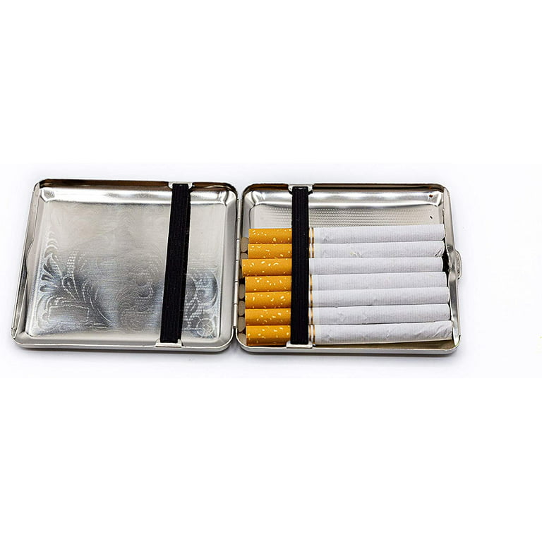 Swarovski Cross (Full Pack 100s) Metal-Plated Cigarette Case & Stash Box