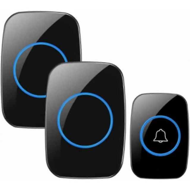 Wireless Doorbell, Weather Resistant Kit With Expandable System, Range Up To 500Ft, Volume Adjustable, 50 Chimes For Home, Office, Hotel
