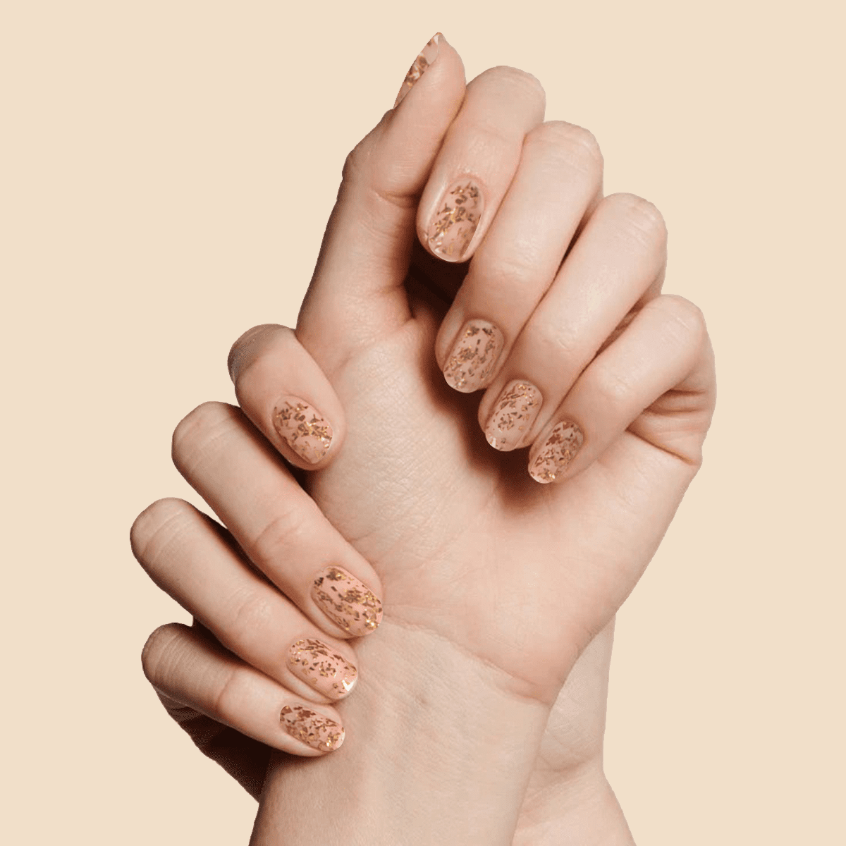 Olive & June Long Lasting Nail Polish, Is It Too Much?, Gold Flakes, 0.46 fl oz