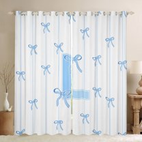 Castle Fairy Personalized Initial Letter L Black Out Curtains for Children Women Men,Bow Tie Stripes Curtains Pack Of 2 (42X63 Each),Monogrammed Alphabet Bedroom Curtains,Breathable Home Decor
