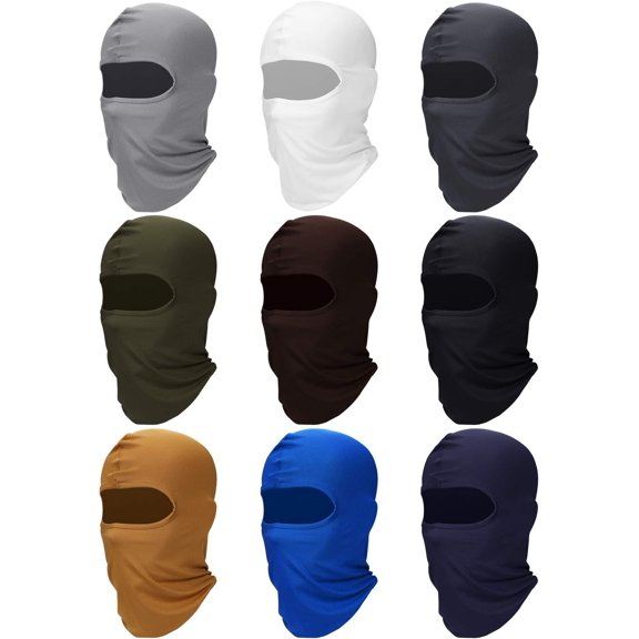 9 count Ski Mask Men Balaclava Pasa Montanas para Hombre Hood Protection Full  Cover Cooling  Gaiter Bandana