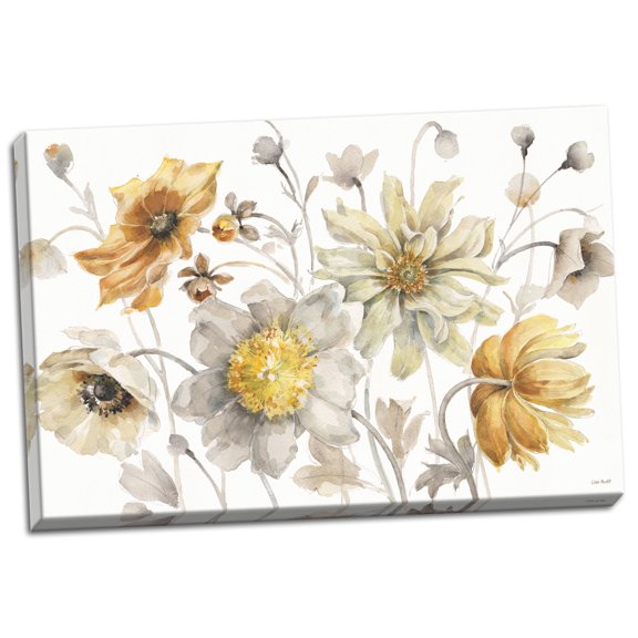 Gango Home Decor Contemporary Fields of Gold I by Lisa Audit (Ready to Hang); One 24x16in Hand-Stretched Canvas