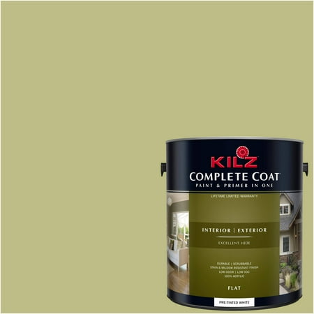 - KILZ COMPLETE COAT Interior/Exterior Paint & Primer in One #LF250-02 Burnished Green
