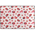 thumbnail image 4 of Dreamtimes Watercolor Lady Bug Non-Slip Area Rug 72"x48", Red Hearts Valentines Soft Non Slip Washable Floor Mats for Indoor Front Porch,Living Room, Bedroom,Kitchen, 4 of 5