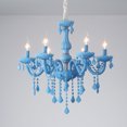 thumbnail image 2 of Candil de Techo Cristal Cortado D'Gala Iluminación DG9132 Azul de 6 Luces, 2 of 4