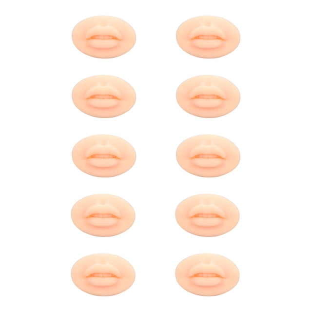 Labios de práctica de tatuaje, 10 piezas Labios de práctica de tatuaje Modelo de labios de silicona Modelo de práctica de labios falsos Estética elegante