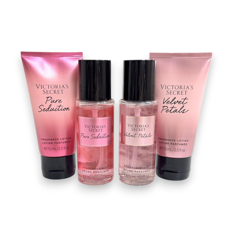 Victoria's Secret 4 Pc Fragrance Gift Set: Pure Seduction & Velvet
